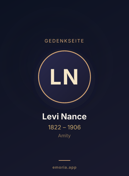 Gedenkportrait von Levi Nance