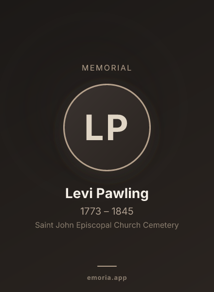 Memorial portrait of Levi Pawling
