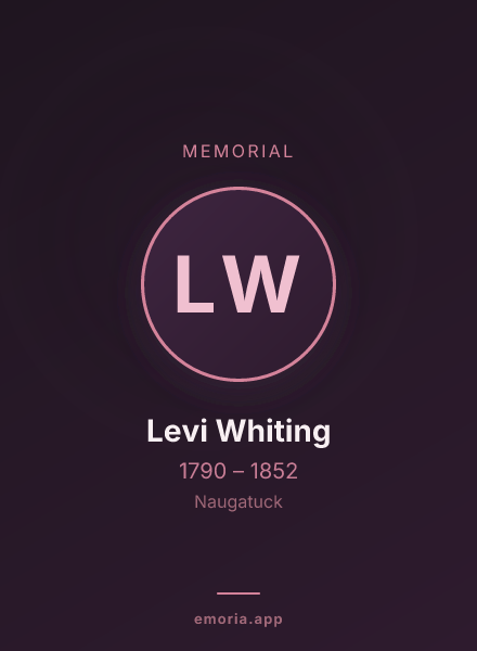 Memorial portrait of Levi Whiting