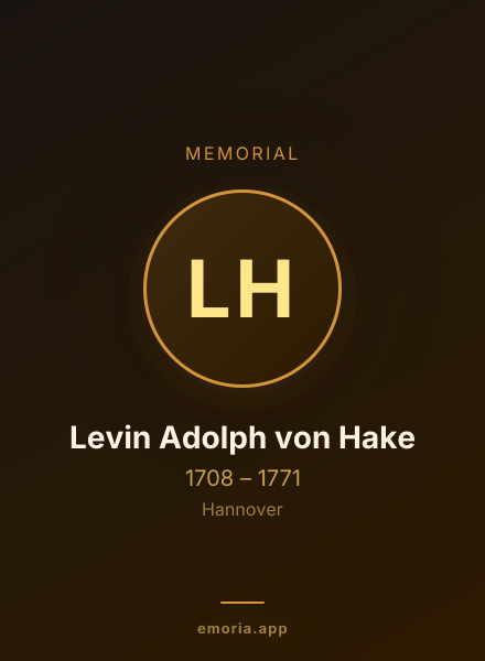 Memorial portrait of Levin Adolph von Hake