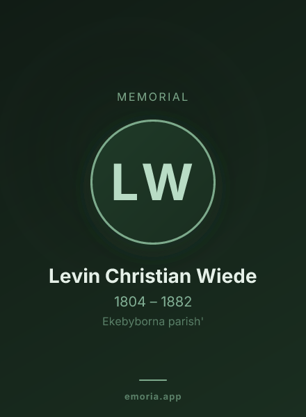 Memorial portrait of Levin Christian Wiede