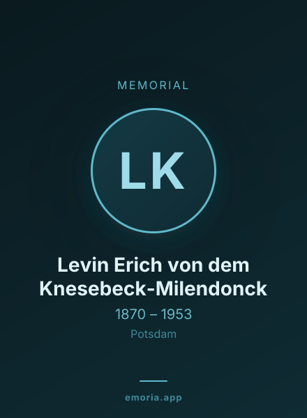 Memorial portrait of Levin Erich von dem Knesebeck-Milendonck