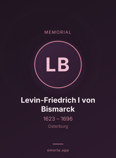 Memorial portrait of Levin-Friedrich I von Bismarck