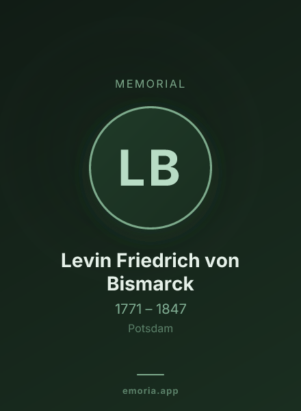 Memorial portrait of Levin Friedrich von Bismarck