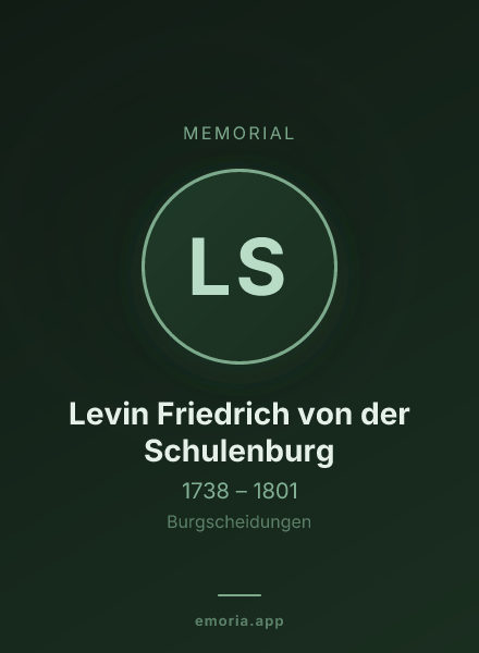 Memorial portrait of Levin Friedrich von der Schulenburg