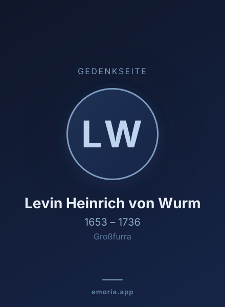 Gedenkportrait von Levin Heinrich von Wurm