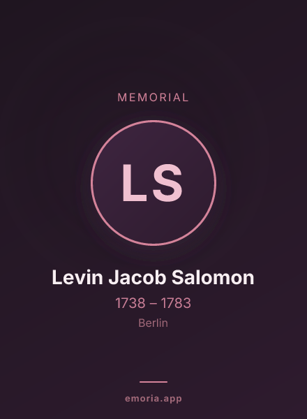 Memorial portrait of Levin Jacob Salomon