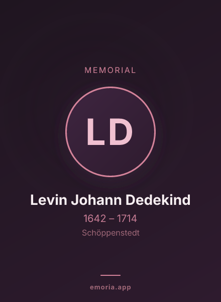 Memorial portrait of Levin Johann Dedekind