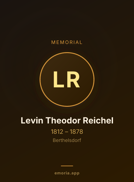 Memorial portrait of Levin Theodor Reichel
