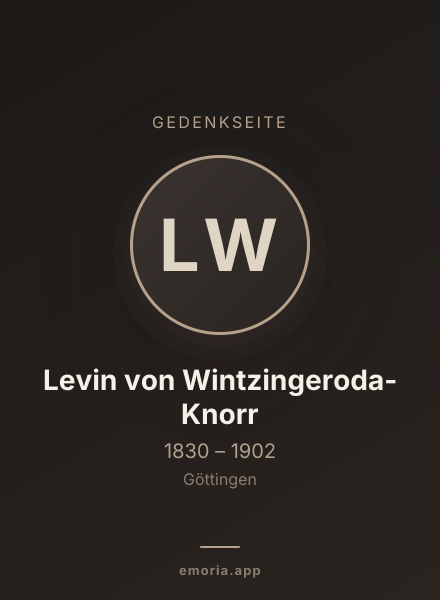 Gedenkportrait von Levin von Wintzingeroda-Knorr