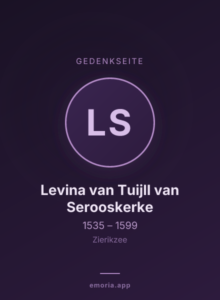 Gedenkportrait von Levina van Tuijll van Serooskerke