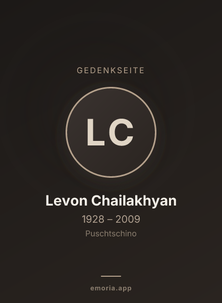 Gedenkportrait von Levon Chailakhyan