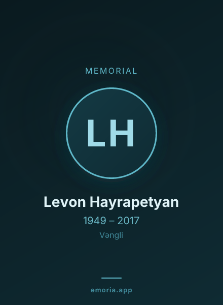 Memorial portrait of Levon Hayrapetyan