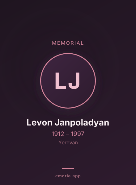 Memorial portrait of Levon Janpoladyan