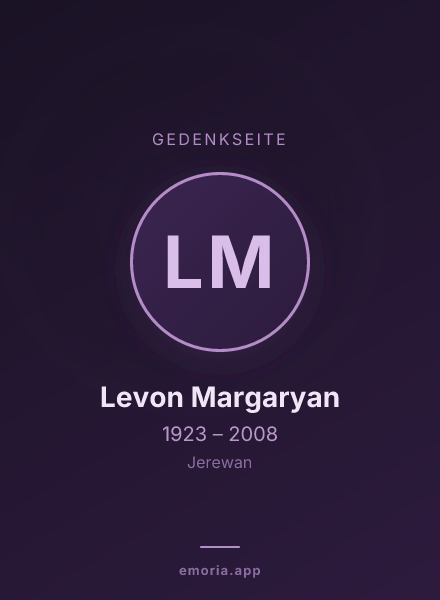 Gedenkportrait von Levon Margaryan