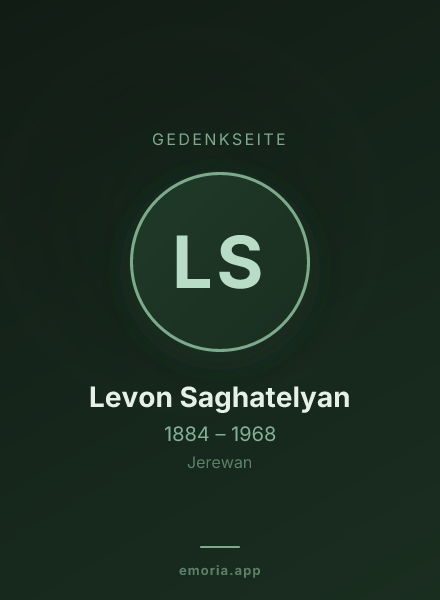 Gedenkportrait von Levon Saghatelyan