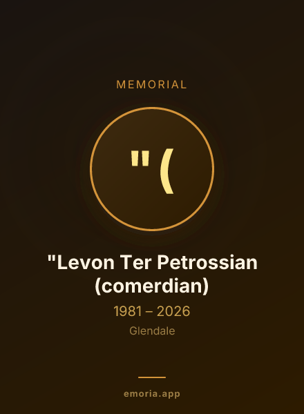 Memorial portrait of "Levon Ter Petrossian (comerdian)