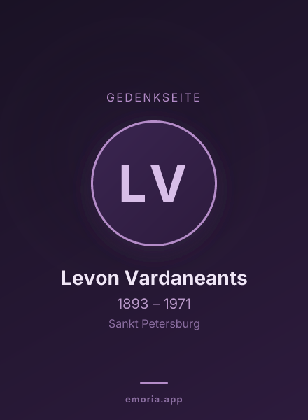 Gedenkportrait von Levon Vardaneants
