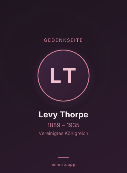 Gedenkportrait von Levy Thorpe