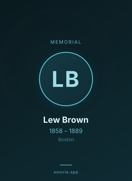 Memorial portrait of Lew Brown