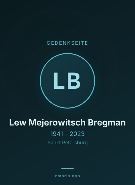 Gedenkportrait von Lew Mejerowitsch Bregman