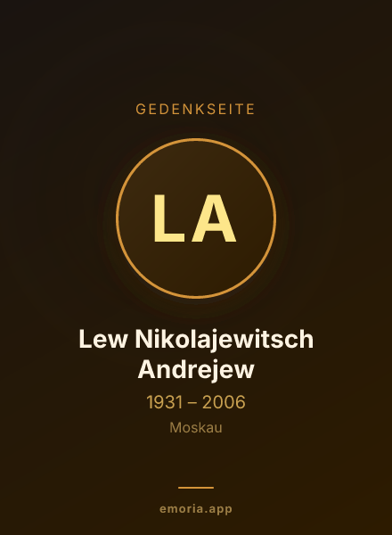 Gedenkportrait von Lew Nikolajewitsch Andrejew