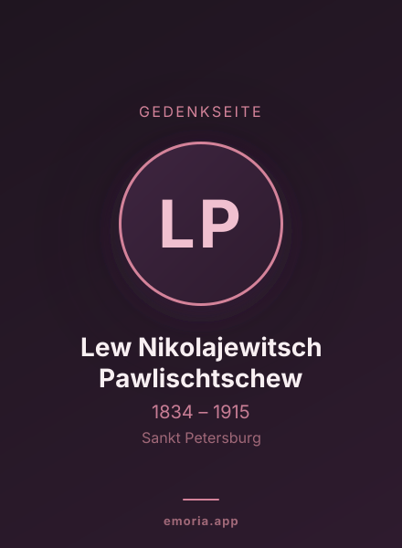 Gedenkportrait von Lew Nikolajewitsch Pawlischtschew