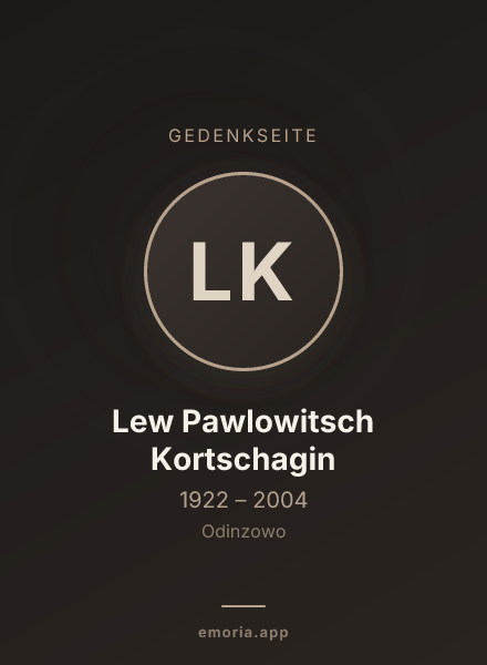 Gedenkportrait von Lew Pawlowitsch Kortschagin