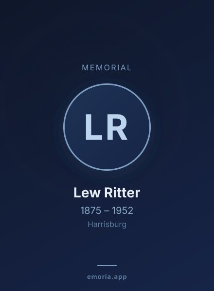 Memorial portrait of Lew Ritter