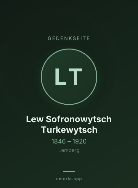 Gedenkportrait von Lew Sofronowytsch Turkewytsch