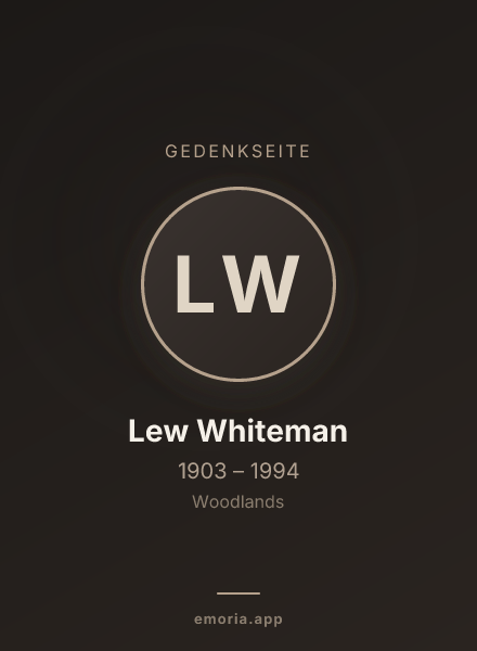 Gedenkportrait von Lew Whiteman