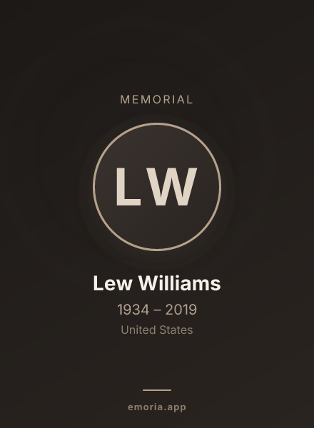 Memorial portrait of Lew Williams