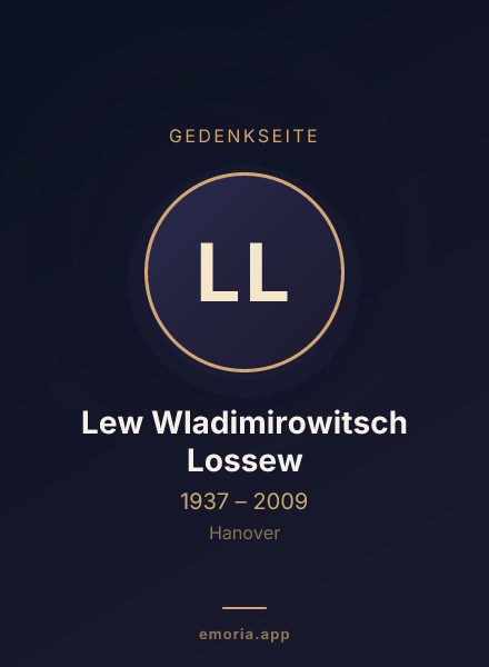 Gedenkportrait von Lew Wladimirowitsch Lossew