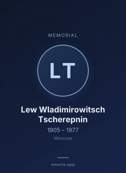 Memorial portrait of Lew Wladimirowitsch Tscherepnin