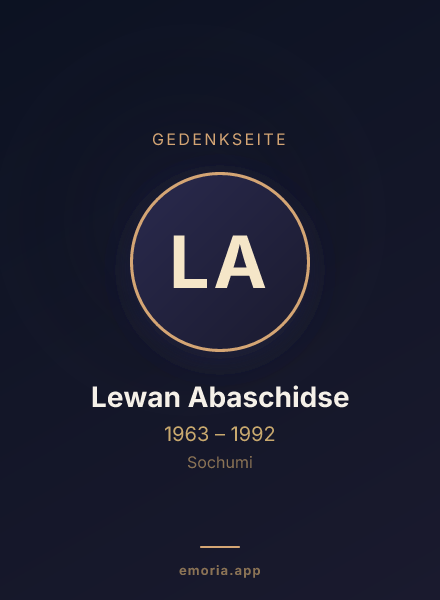 Gedenkportrait von Lewan Abaschidse