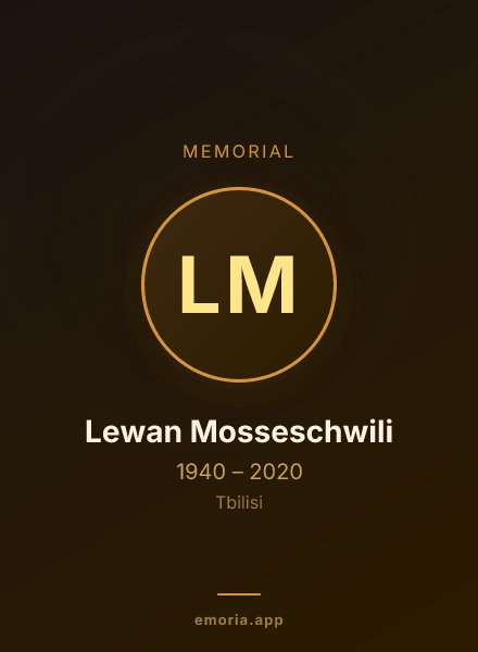 Memorial portrait of Lewan Mosseschwili