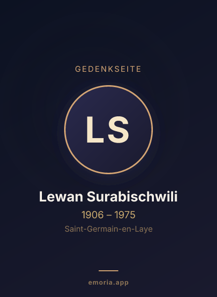 Gedenkportrait von Lewan Surabischwili
