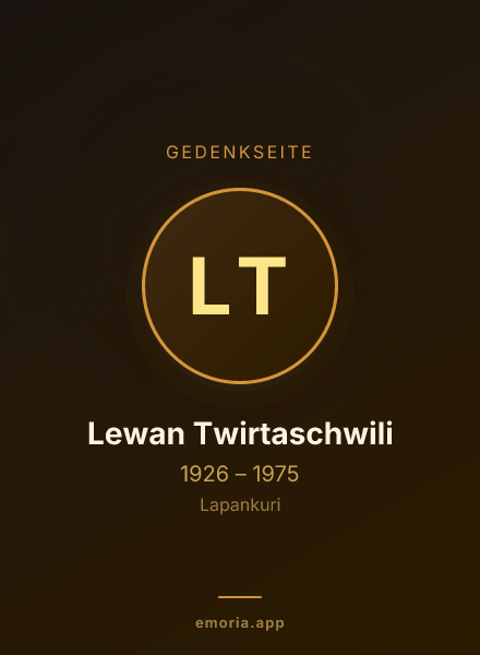 Gedenkportrait von Lewan Twirtaschwili