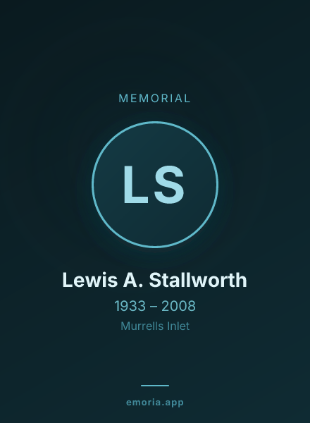 Memorial portrait of Lewis A. Stallworth