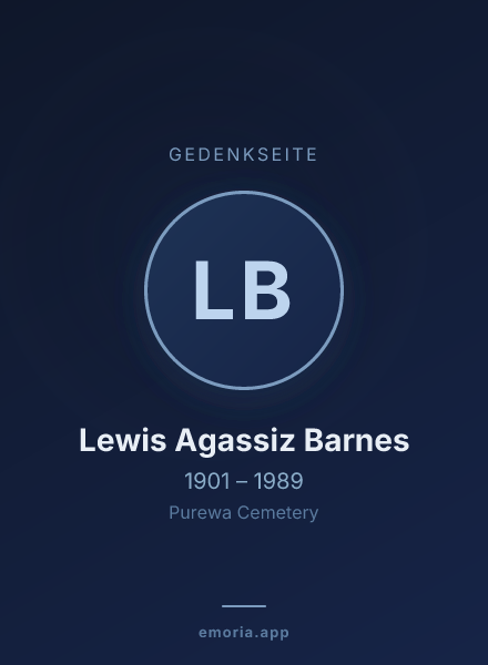 Gedenkportrait von Lewis Agassiz Barnes
