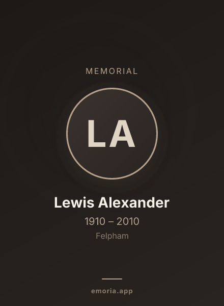 Memorial portrait of Lewis Alexander