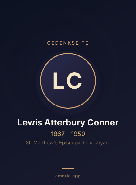 Gedenkportrait von Lewis Atterbury Conner