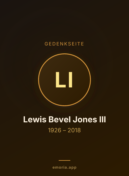 Gedenkportrait von Lewis Bevel Jones III