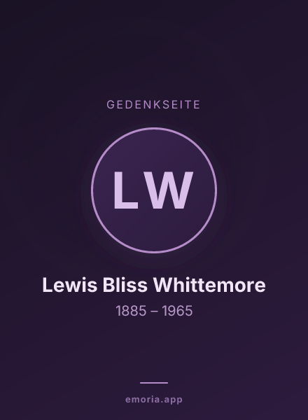 Gedenkportrait von Lewis Bliss Whittemore