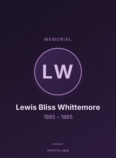 Memorial portrait of Lewis Bliss Whittemore