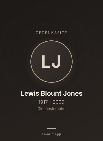 Gedenkportrait von Lewis Blount Jones