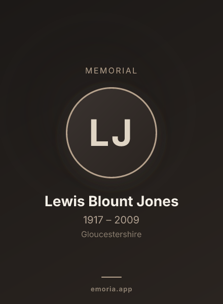 Memorial portrait of Lewis Blount Jones