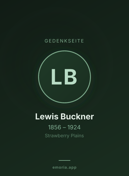 Gedenkportrait von Lewis Buckner
