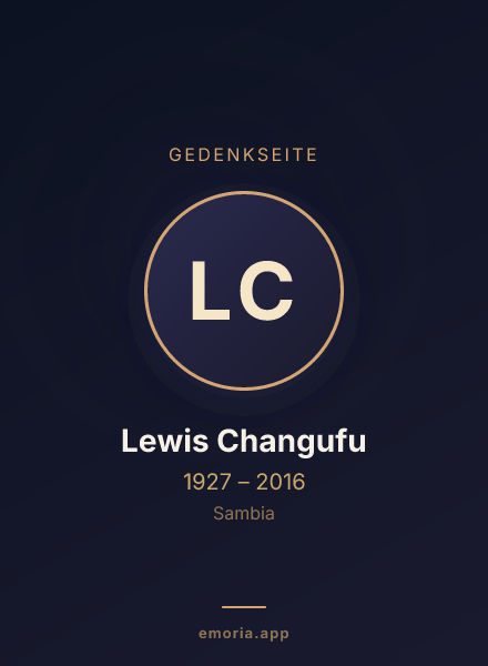 Gedenkportrait von Lewis Changufu