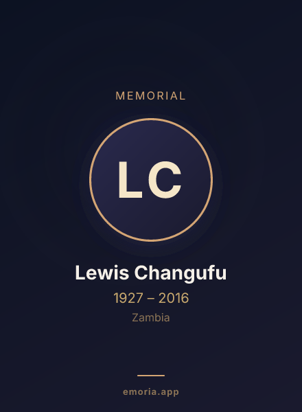 Memorial portrait of Lewis Changufu
